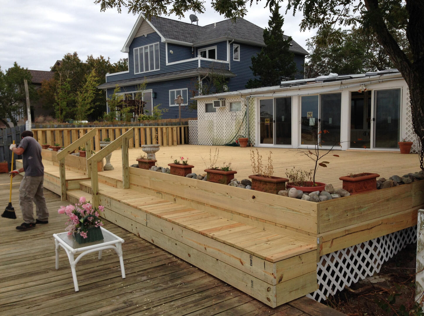 Decks-built in planters, Brick NJ